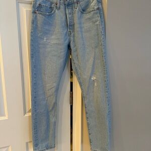 Levi’s Women’s 501 Light Wash Jeans Button Fly 26x30 PC9-29502-0215 Tango Light